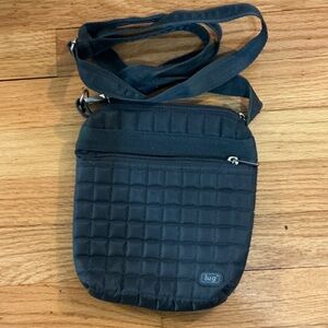 Lug Charcoal Quilted Skipper shoulder pouch